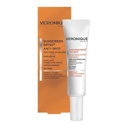 ضد آفتاب ضد لک +SPF50 فاقد چربی ورونیک حجم 40 میل Sunscreen SPF50+ anti-spot VERONIQUE